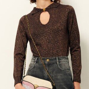 NWT Copper Greta Top Sweater SESSUN L  Can be Worn Two Ways